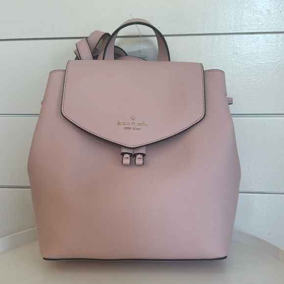 NWT KATE SPADE MEDIUM FLAP BACKPACK LIZZIE IN ROSE SMOKE